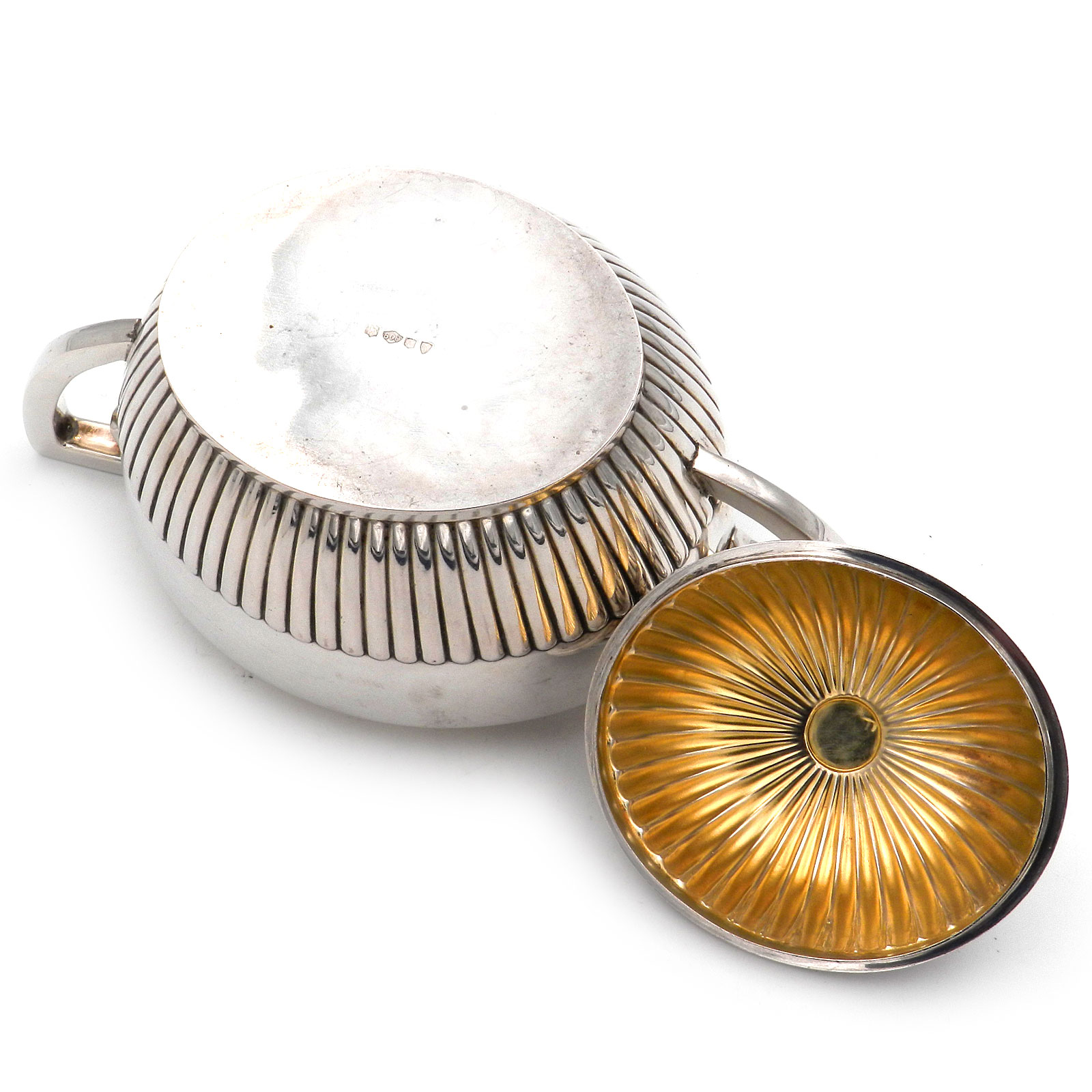 Silber Zuckerdose, Lutz und Weiss, um 1930 - Image 6