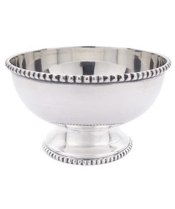 Fußschale aus Sterling Silber mit Perlranddekor