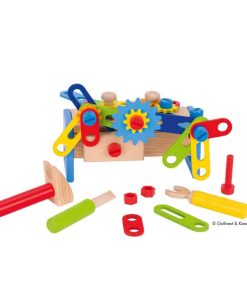 Kleine Holz-Werkbank und Werkzeugkiste, von Goki