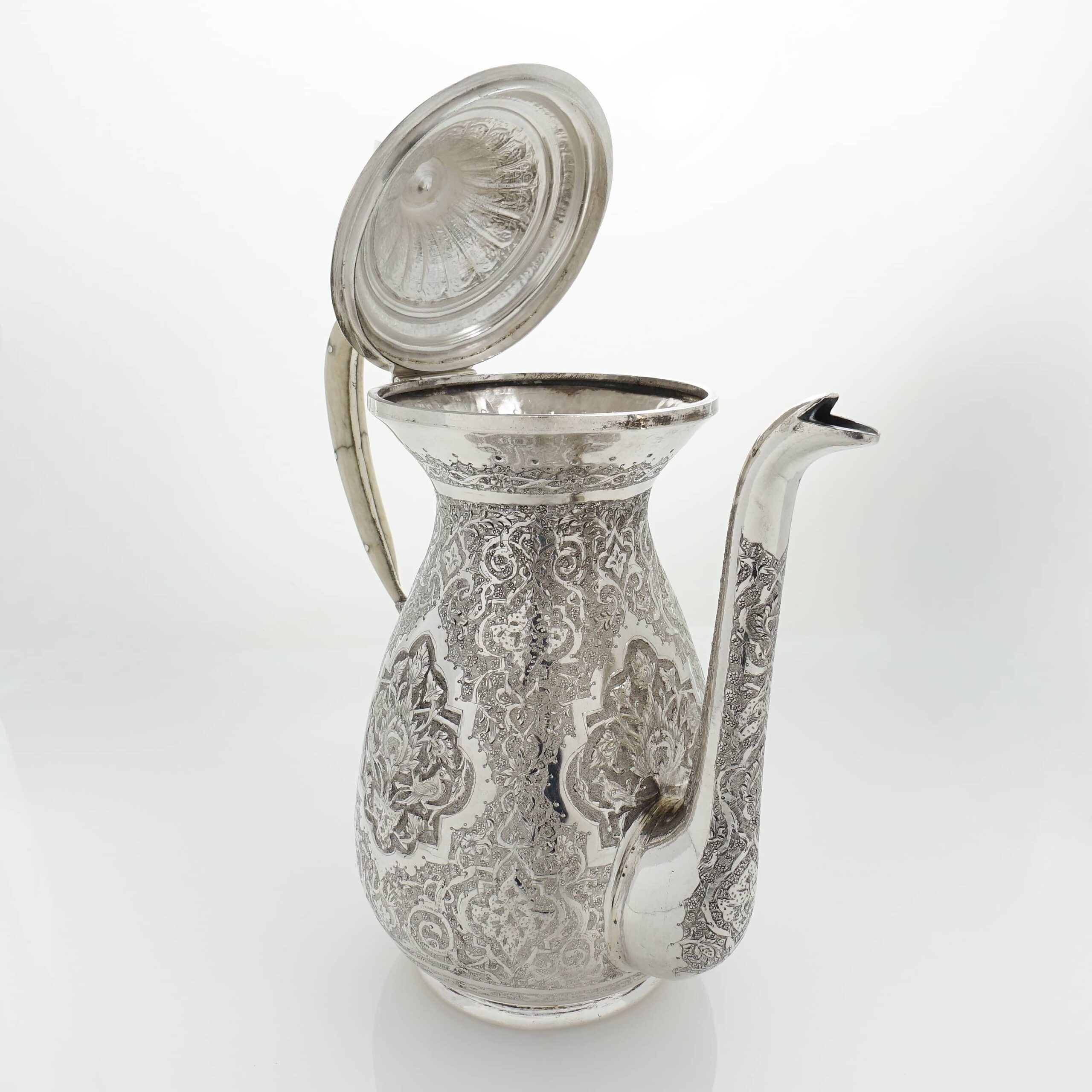 Kaffee Service Silber – Armed Lion, Iran - Image 3