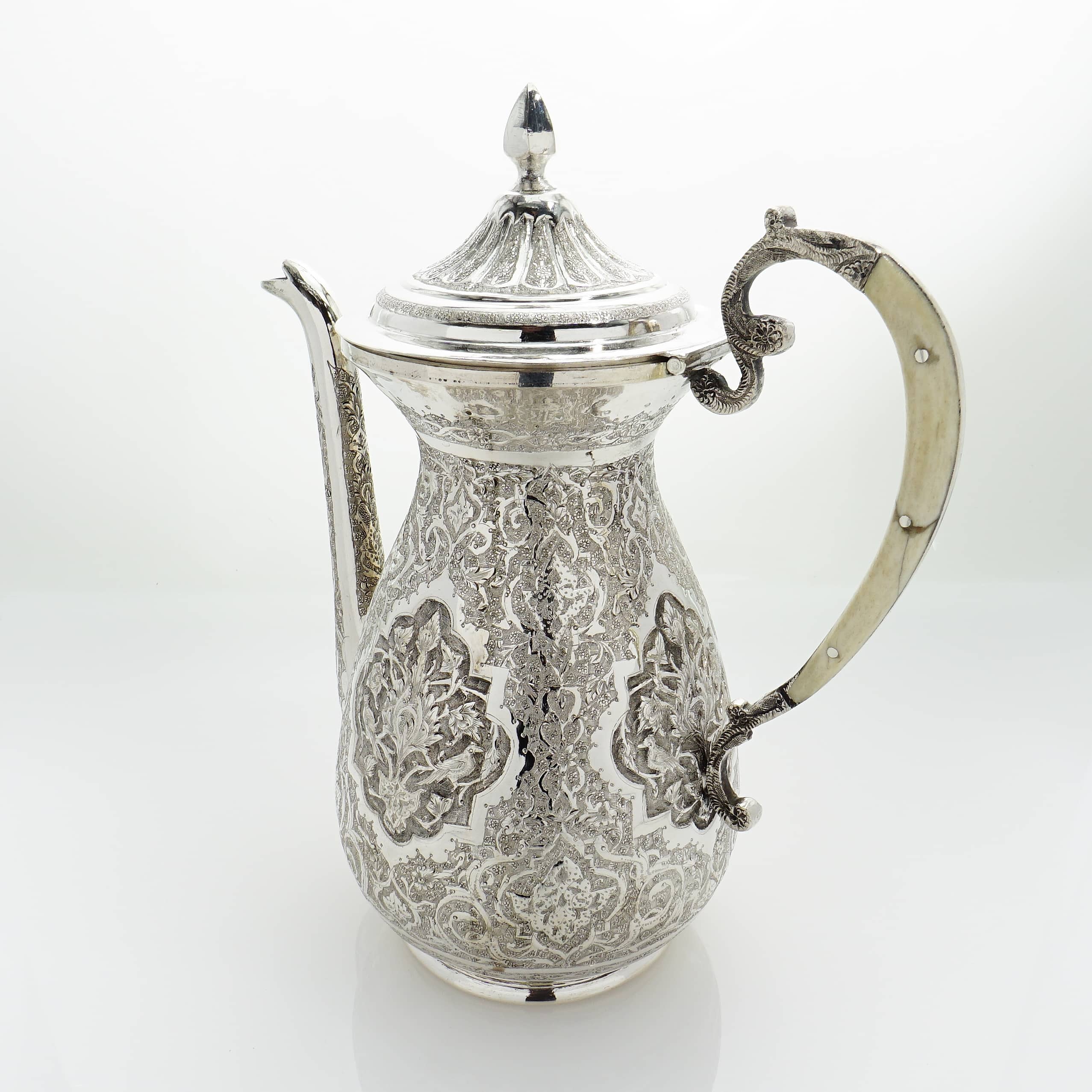 Kaffee Service Silber – Armed Lion, Iran - Image 4