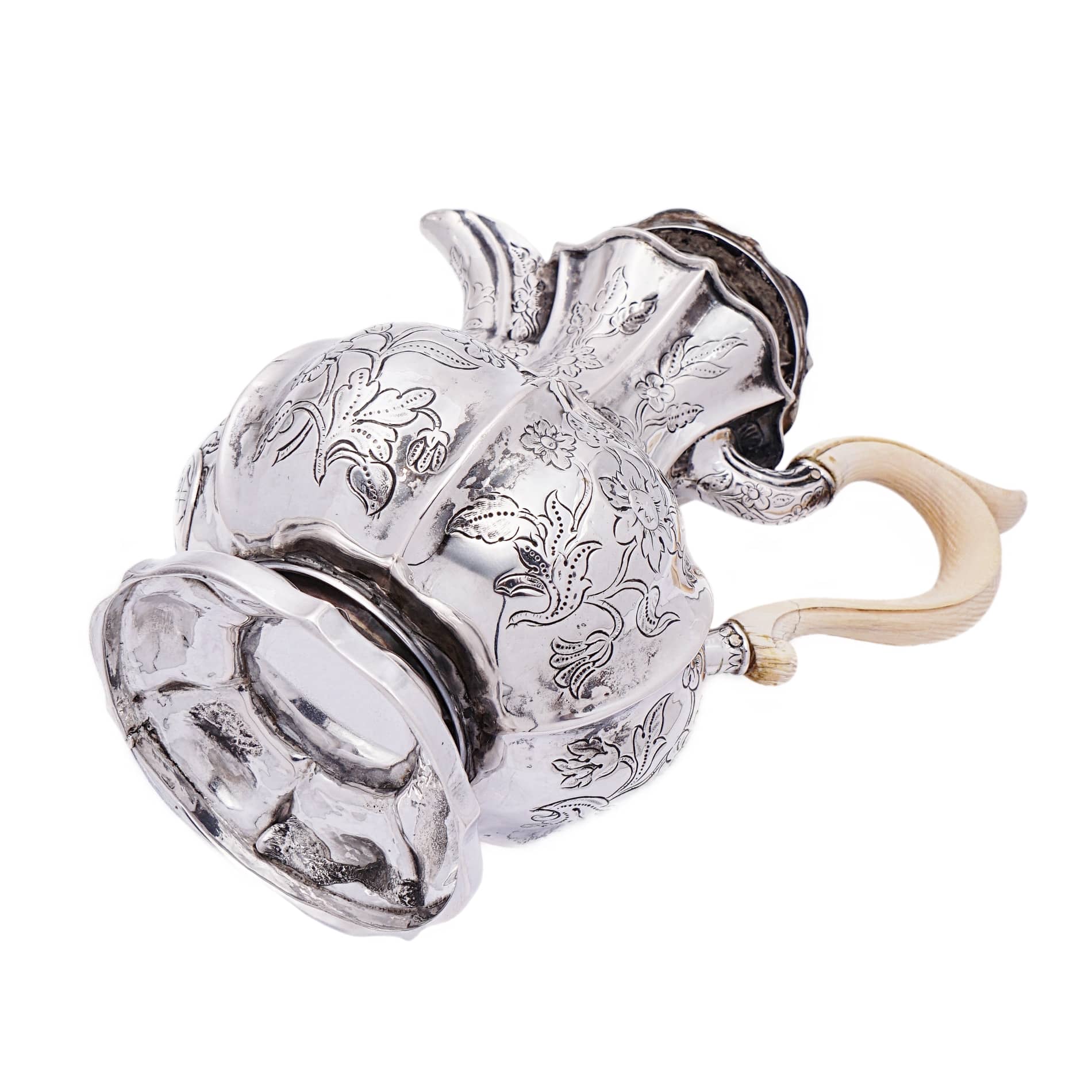 Mokkakanne Silber mit Elfenbein – Spätbiedermeier - Image 4