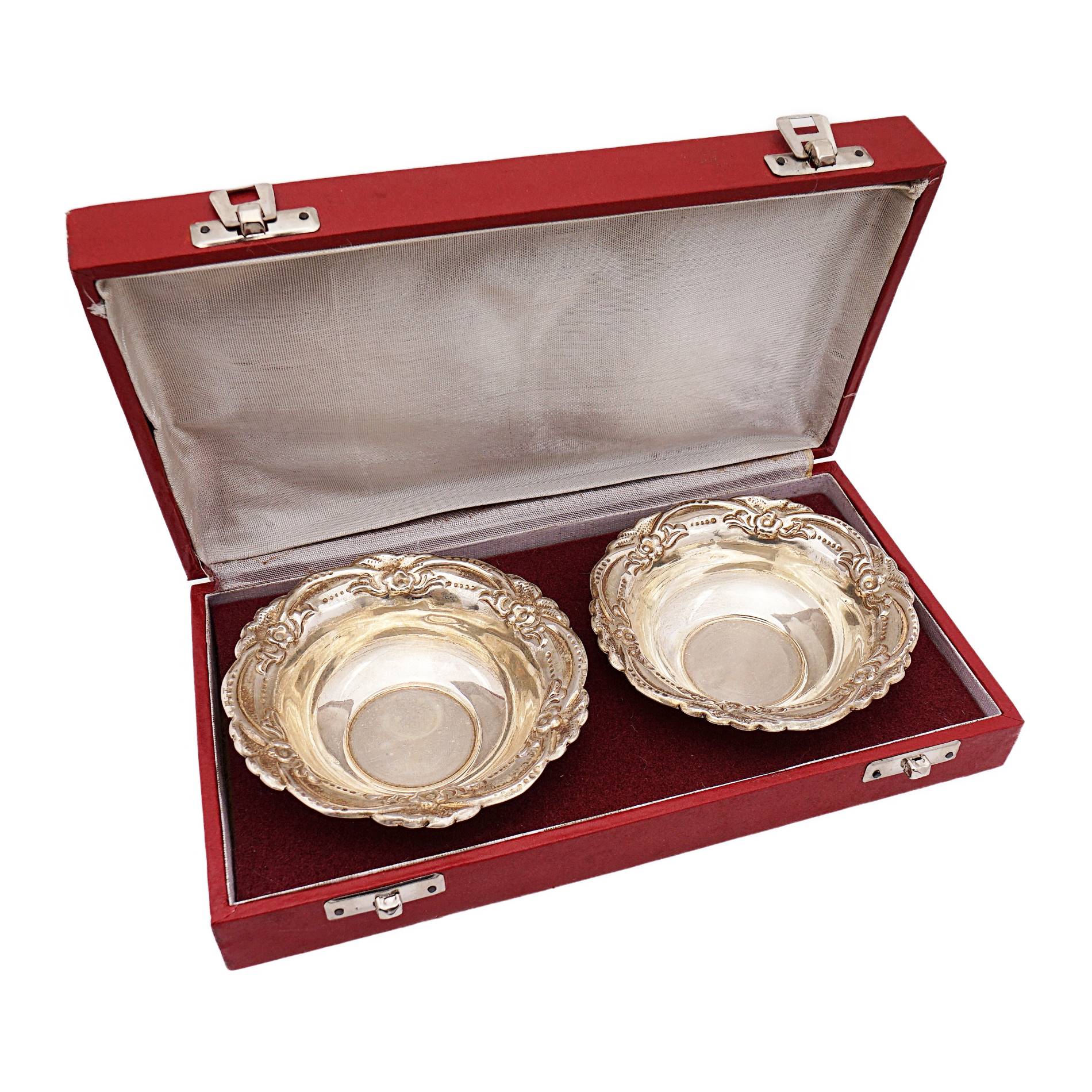 Set Silberschalen in originaler Schatulle