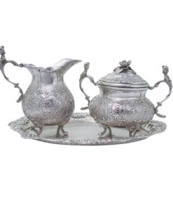 Rahmservice aus 800er Silber – Neorokoko, Hanau