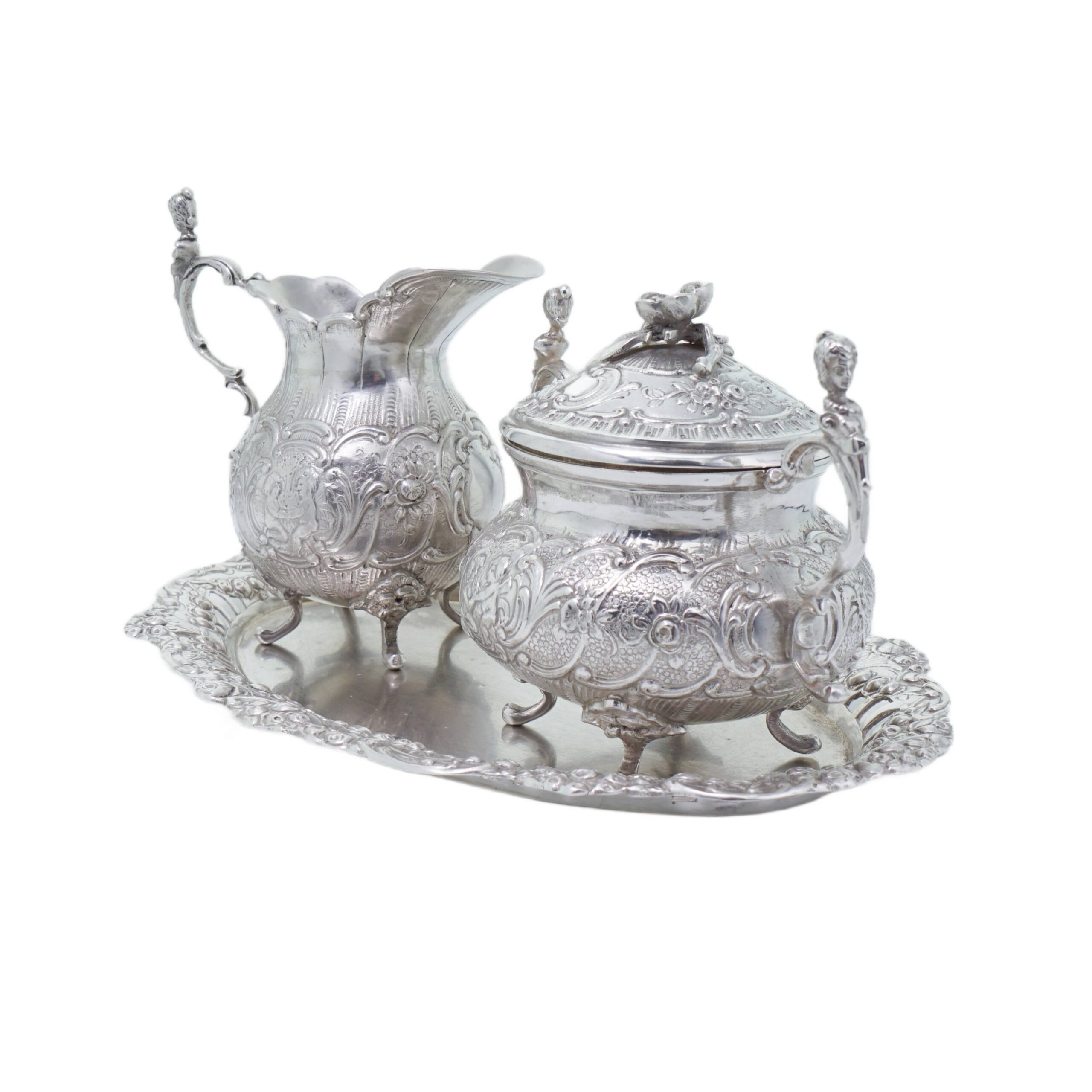 Rahmservice aus 800er Silber – Neorokoko, Hanau - Image 2