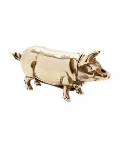 Messing Schwein – Streichholzetui Vesta Case